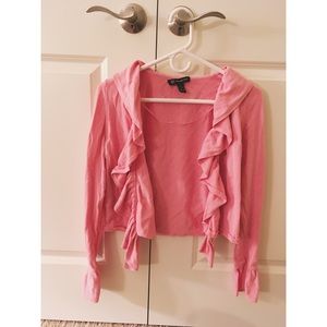 ❄️SALE!❄️ Pink INC Ruffle Cardigan